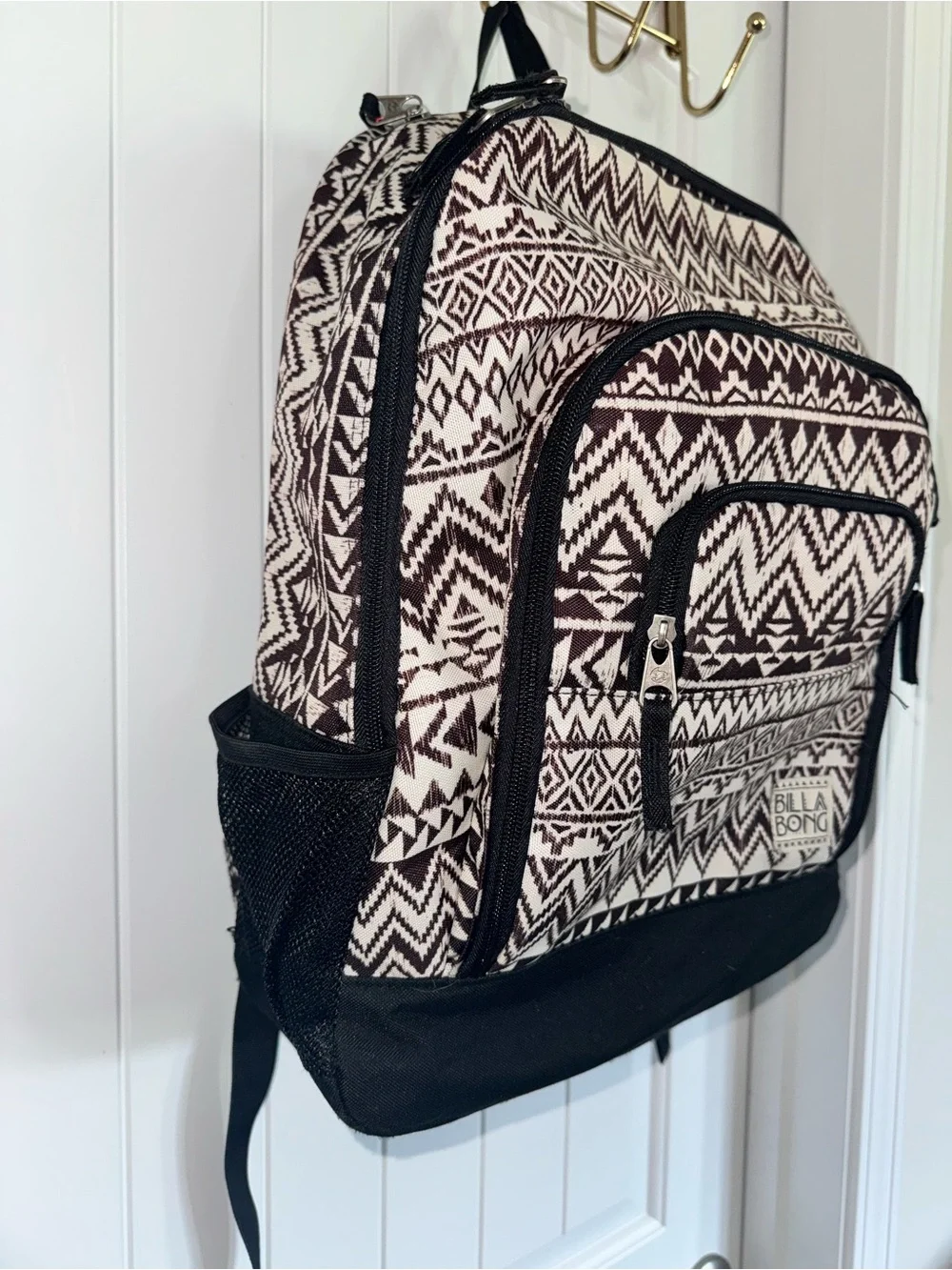 Billabong Black & Cream Geometric Men's Backpack